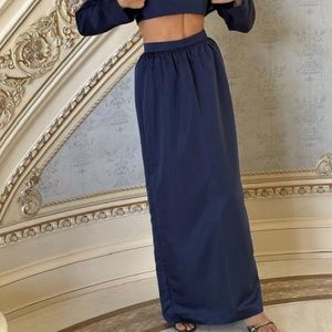 Navy Maxi Skirt